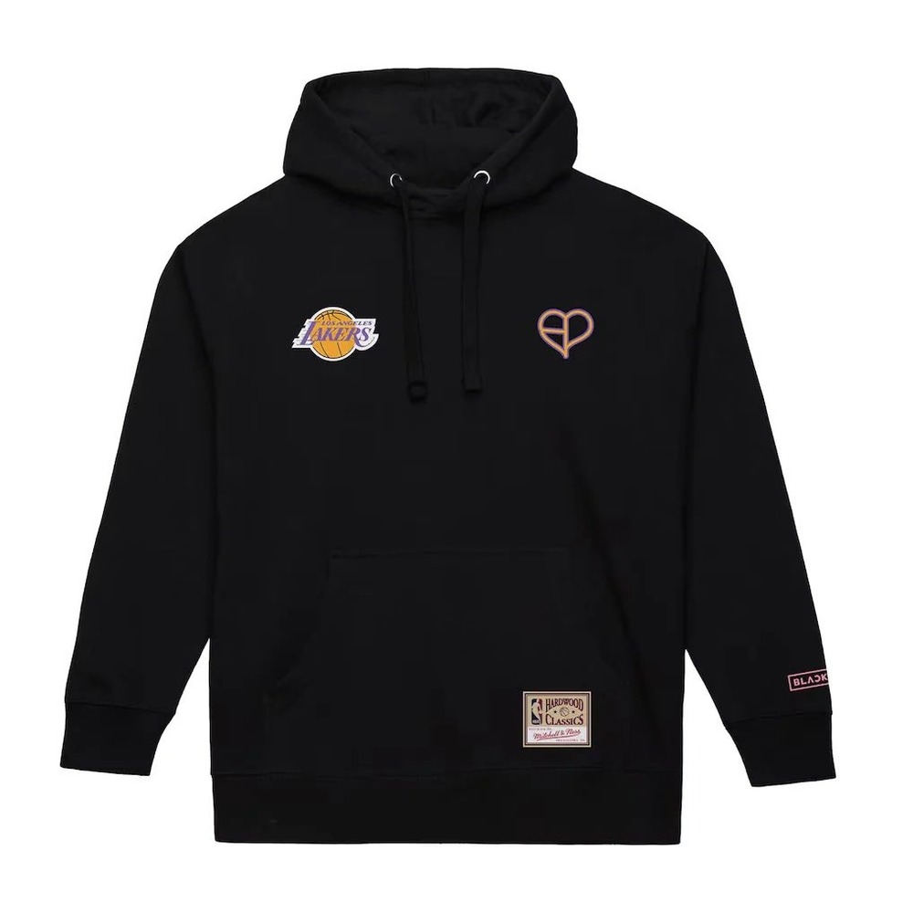 Mitchell & Ness NBA x BLACKPINK Los Angeles Lakers Hoodie Black Medium TH17679